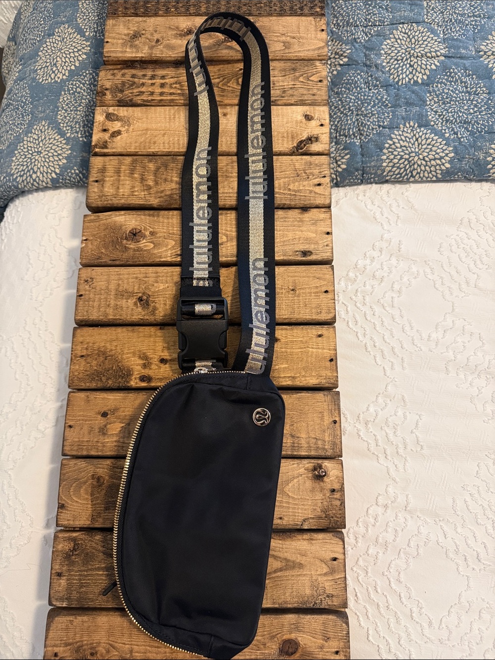 lululemon athletica Black Crossbody Sling with Branded Strap